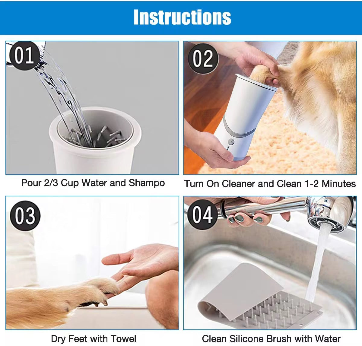 Automatic Dog Paw cleaner